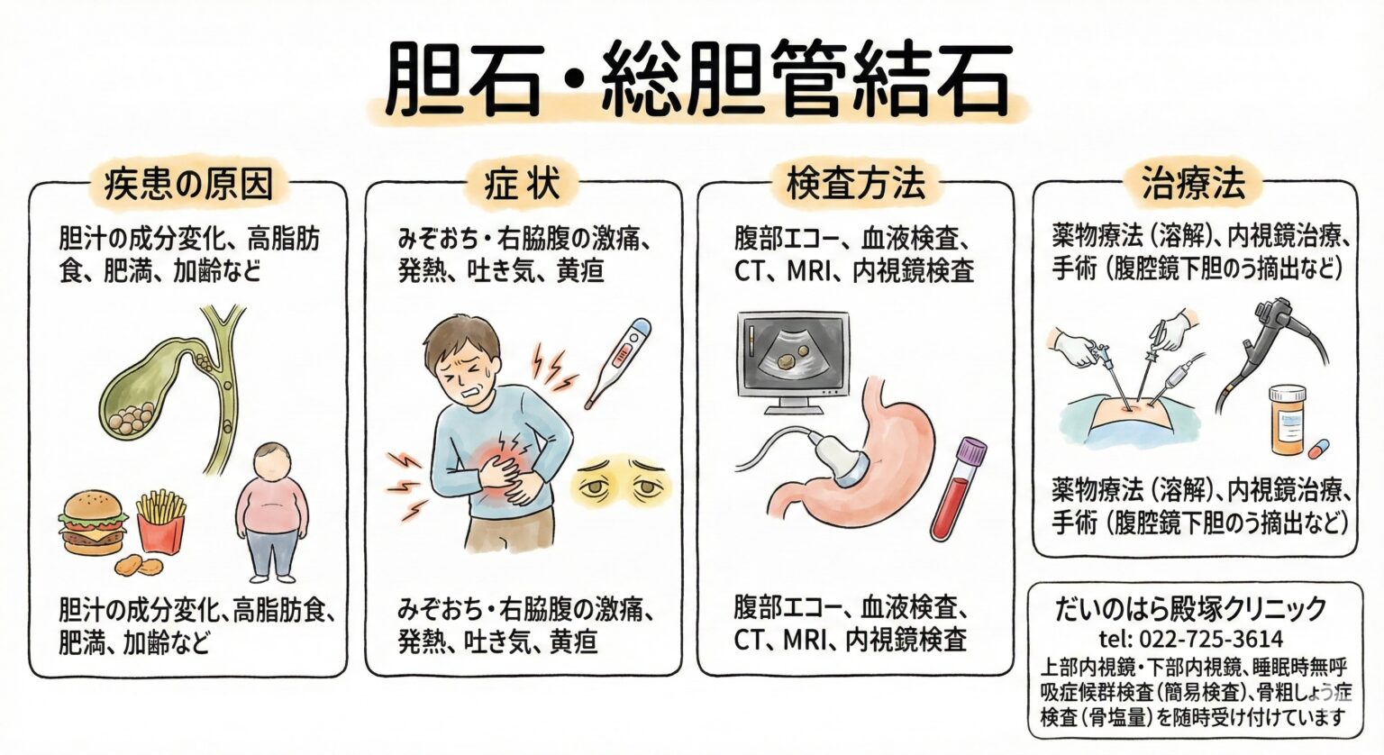 胆石・総胆管結石 | だいのはら殿塚クリニック